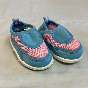 Pink and Blue Slip-On Baby Walker Shoes